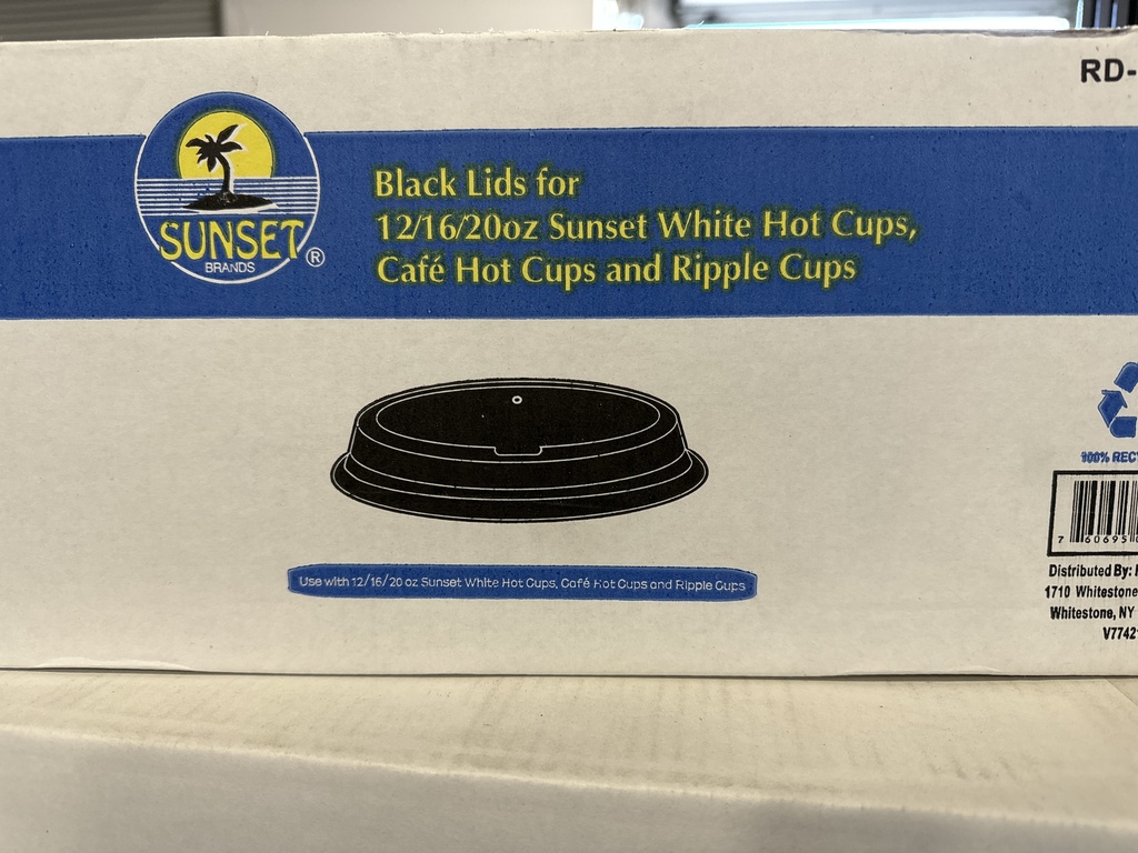 Black Lid for Hot Cup 16 oz