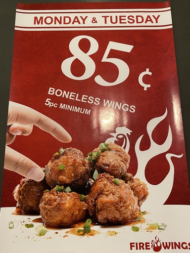 85¢ BONELESS SPECIAL POSTER SOLD OUT . (PDF ONLY)